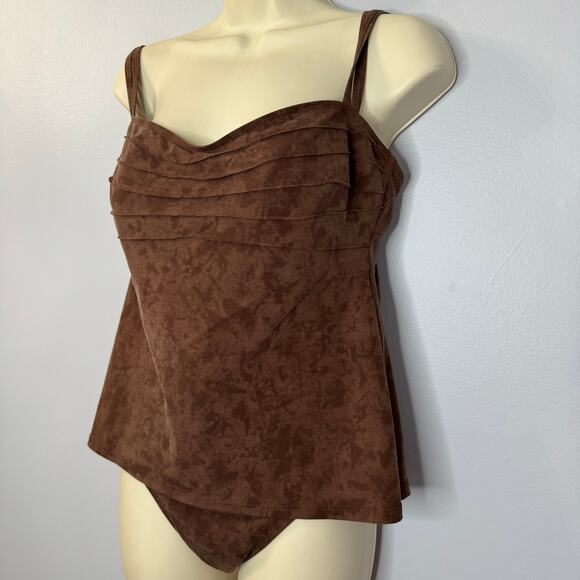 Magic Suit Women's Brown Tankini Swim Bathing Suit Set Brown Sz 12 - Picture 2 of 13